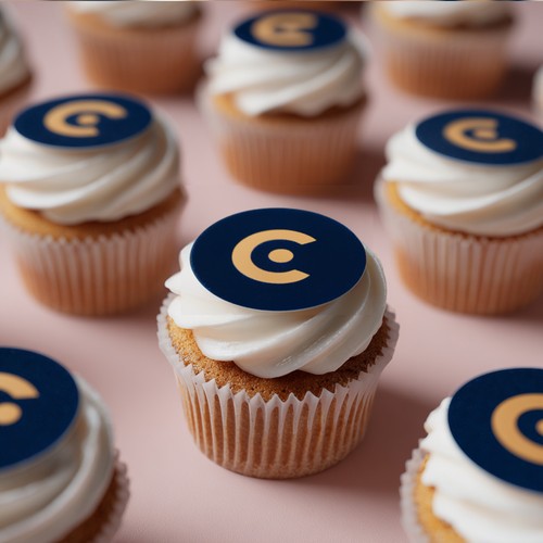 Custom logo cupcake or - 24,