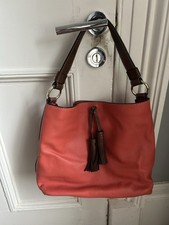 Leather Tassel Tote Bag 