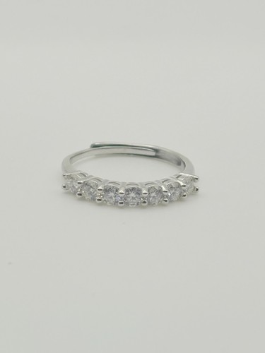 Moissanite half eternity - moissanite, ring