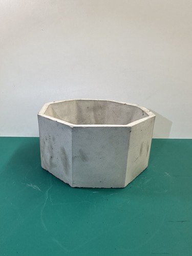 Octagonal concrete pot - concrete,