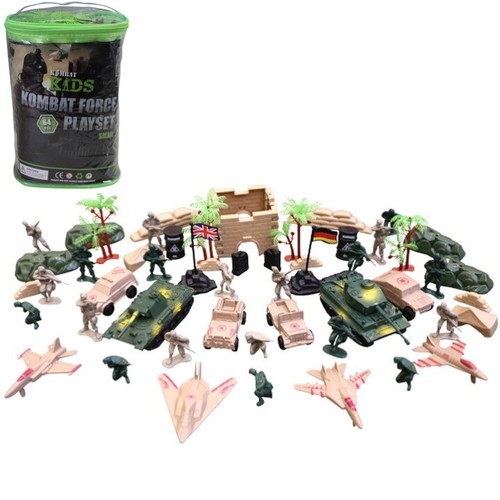 Kids army pieces combat - 64, toy