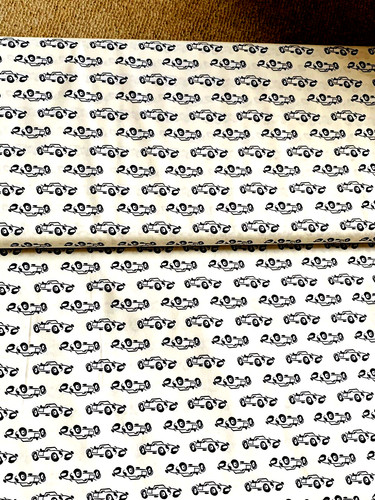 Metre cream black cars - cream,
