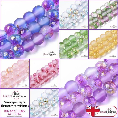 Frosted glitter round glass - round,