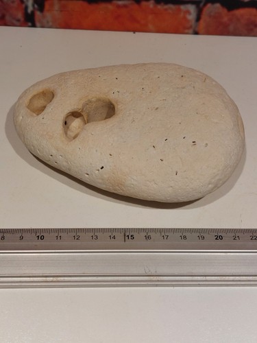 Large hag stone white witch - stone,