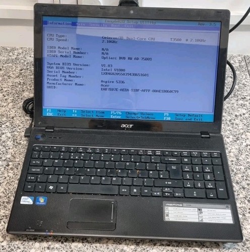 Acer aspire 5336 laptop - aspire,