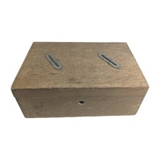 Vintage Wooden Money Box Twin