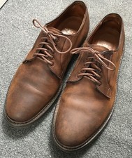 Alden Plain Toe Blucher - Oiled Smooth Tobacco Chamois Brown Leather - US10.5*