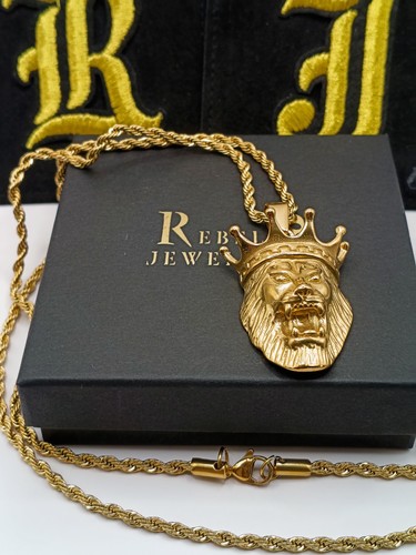 18k gold mens pendant - 18k,