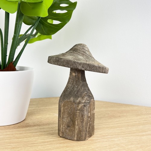 Carved wooden mushroom - carved,