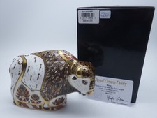 ROYAL CROWN DERBY LIMITED EDITION BISON PAPERWEIGHT SIGNED