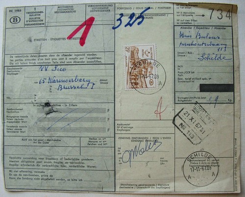 Belgium railway post 25f - belgium,