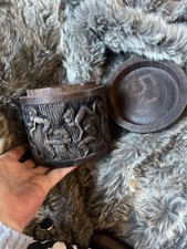 Antique African Hand Carved Bush Pot