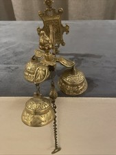 Vintage Brass  Wall Mounted Monastery / Sanctuary Pull Door Bell