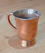 1/2 pint Victorian 19th century copper tankard Nottingham Electroplating