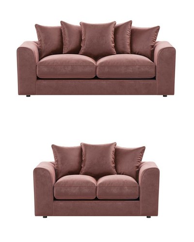 Blue seater plush velvet - seater,