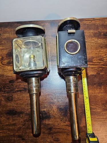Antique pair brass - pair, of