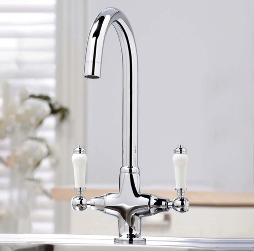 Twin lever traditional - traditional, brass