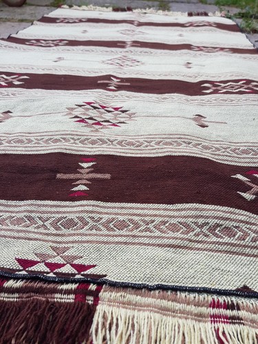 Wool flatweave rug - wool,