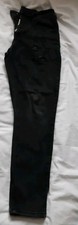 Alessandro Zavetti Black Distressed Jeans, Button Fly Fastening. 30 W 28L