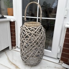 Extra large Lantern cage Candle Holder/stand Home Decor grey - H 63 X L 36cm