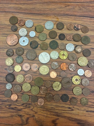 Job lot foreign coins - job,