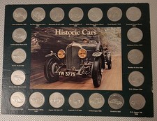 Historic Cars Shell Coin Collection Complete Set of 20 Coins (1886-1970)
