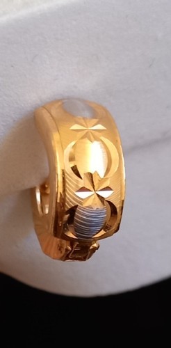 22ct single gold hoop - single,