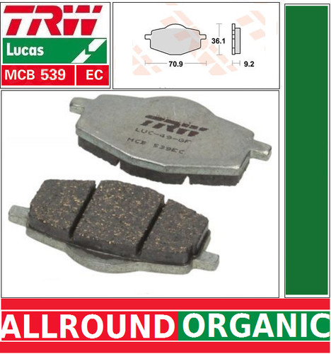 Rear brake pads organic - brake,