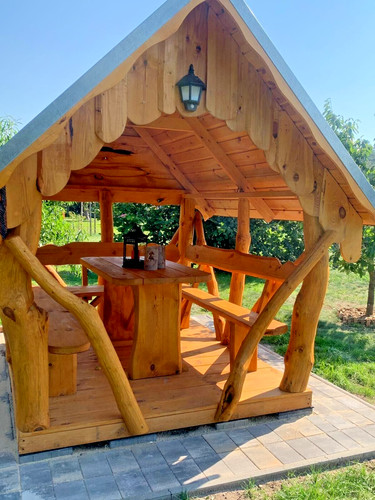 Garden gazebo wooden - wooden,