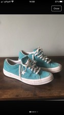 Converse size 8.5 Aqua Suede
