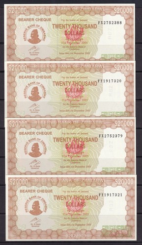 Zimbabwe 2003 20000 bank - $20000,