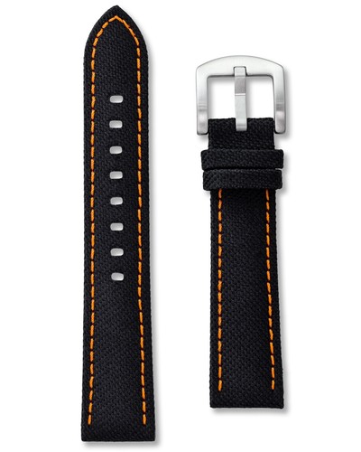 Black orange sailcloth watch - black,