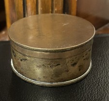 WWI Shell Case Lidded box. Snuff Pill Box. Screw Twist Fit Lid - Trench Art