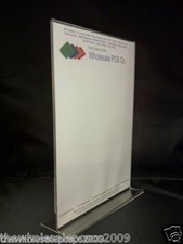 A4 Menu Holder Acrylic Perspex Two Sided Upright Stand