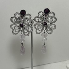 Dior Drop Earring set with Amethyst and Quartz in nice   condition