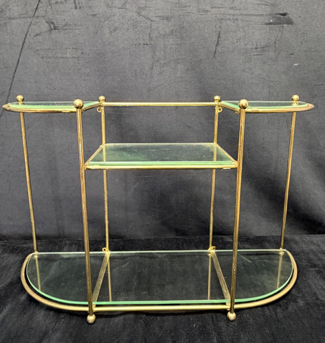 Vintage glass metal display - vintage, glass/metal