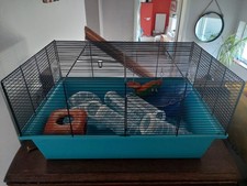 Hamster Cage And Accessory Set. Includes Tube For Hamster To Run Through....