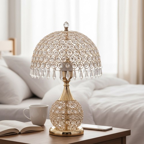 Elegant table lamp crystal - lamp,
