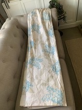 Laura Ashely Pencil Pleat Curtains Blue & Yellow Floral 100% Cotton 62 x 70"