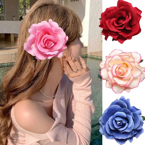 Flower hair rose clip hairpin - hair,