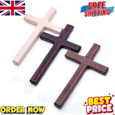 Christian Wooden Cross Hanging Jesus Cross Wall Large Long Crucifix 3 Color UK