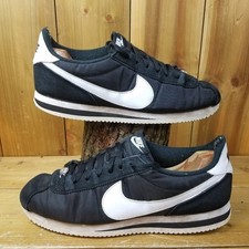 Nike Cortez Basic Nylon Black White Trainers Mens UK 10.5 EU45.5 *Read*