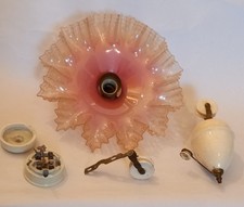 French Vintage Rise and Fall Light with Counterweight and Ceiling Attachment