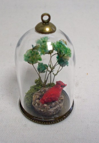 Doll house miniature - bird, on