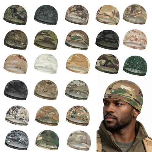 Camouflage skull cap beanie - skull,