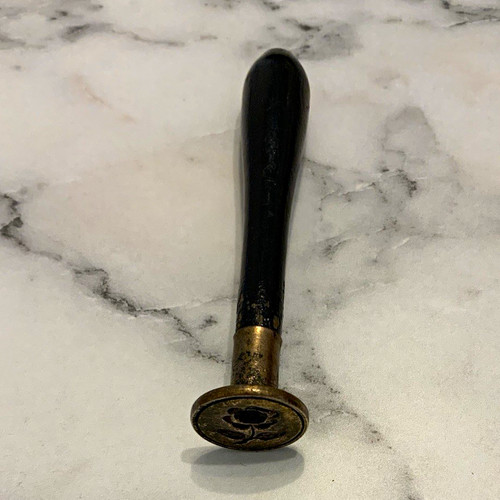 Antique vintage brass wax seal - vintage,
