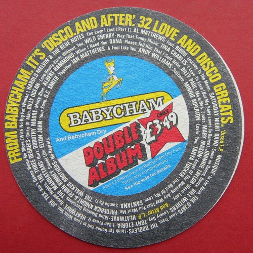 Babycham beer mat - beer,