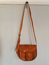 Tooled Leather Bag Artisan Handmade Crossbody Satchel Handbag Mexican Brown New