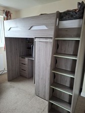 High Sleeper Cabin Bed Wardrobe Desk