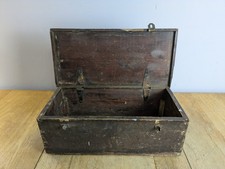 Antique Wooden Tool Box Tools Storage Dovetails Joinery Medium 